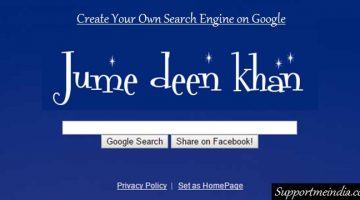 Create your own search engine on google