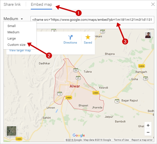 Choose embed map