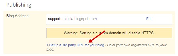 Setup a 3rd party URL for your blog 