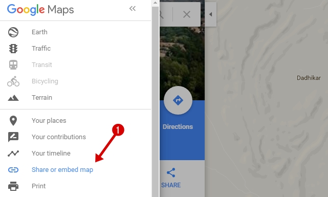  Share or embed map