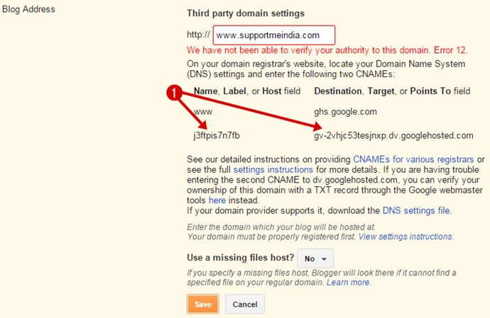 Third party domain settings