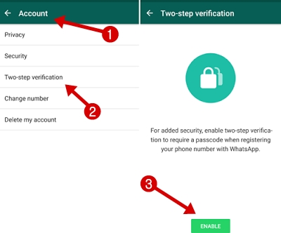 Whatsapp 2 step verification