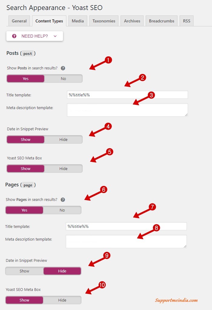 Yoast-Search-Content-Type-Setting