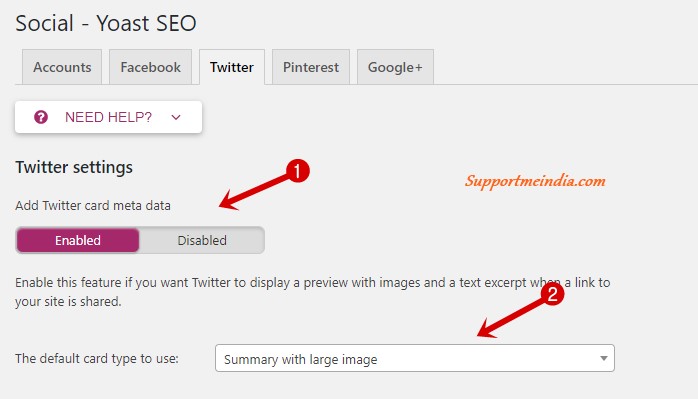 Yoast Twitter Settings