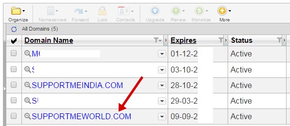 Domain setting