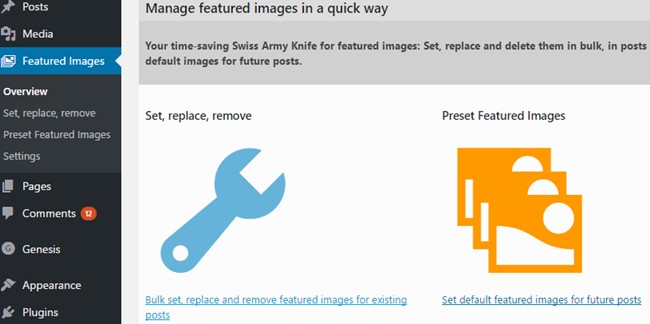 quick featured images plugin