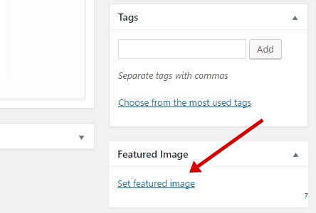 set featured image or post thumbnails