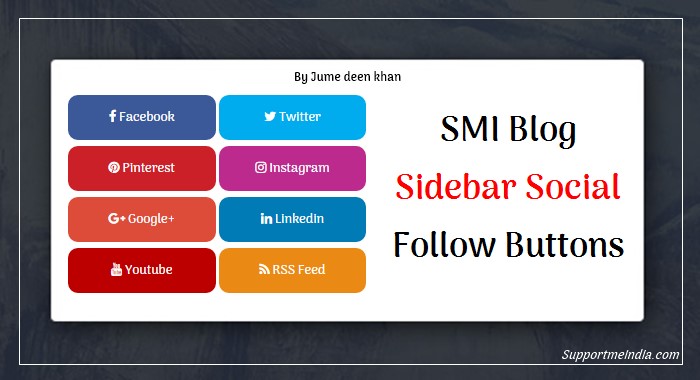 SMI Blog Sidebar Social Media Follow Button Icons