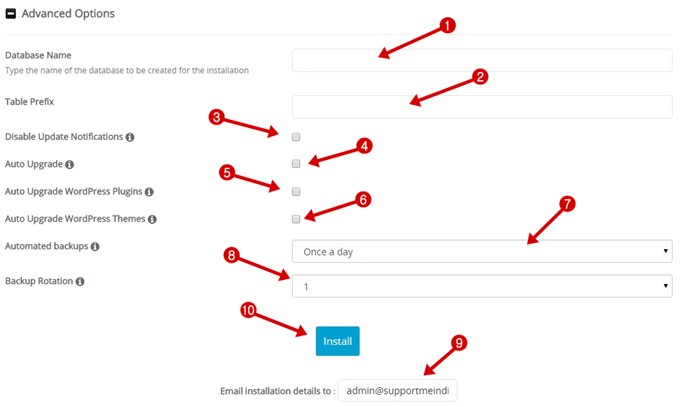 WordPress Advanced Options