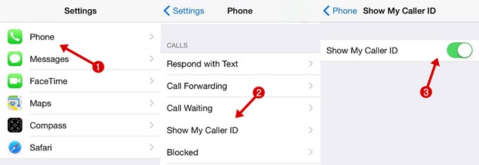 Hide mobile number in iphone