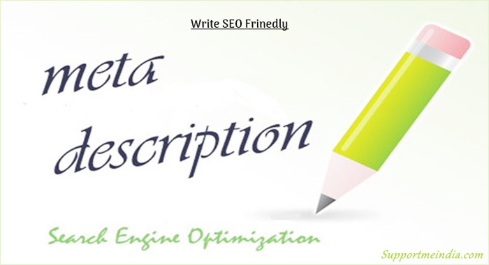 Write SEO Friendly Meta Description