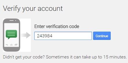 verify your account using text