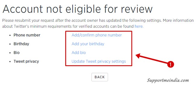 Account not eligible for review
