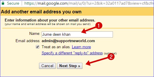 Add another email address you own