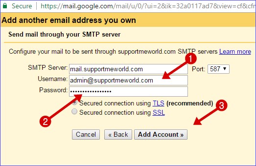 Add other email address you own