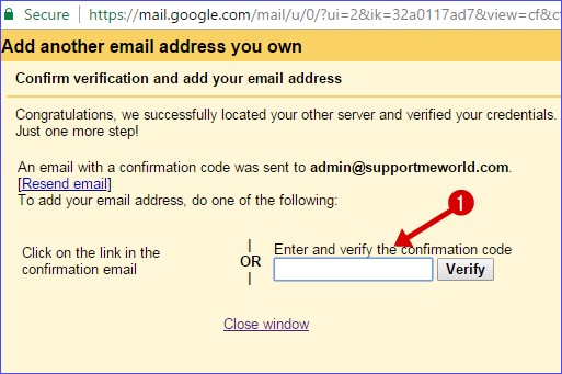 Confirm email address