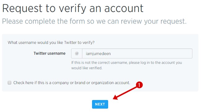 Confirm username