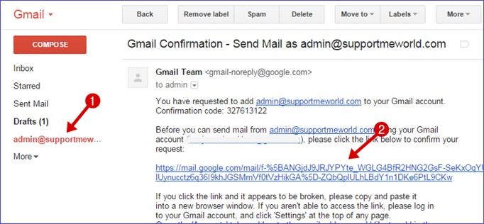 Gmail confirm