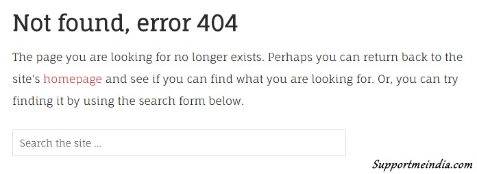 Page Not Found Error 404