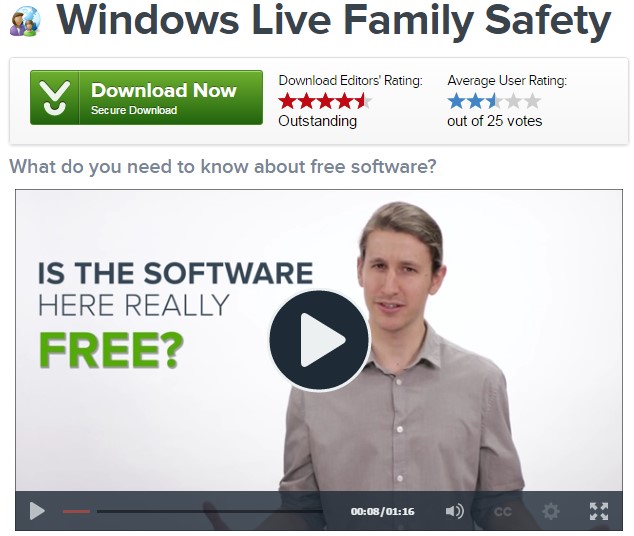 Windows Live Family Safety Software