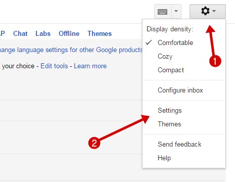 gmail settings