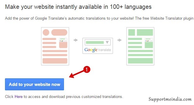 google translate widget