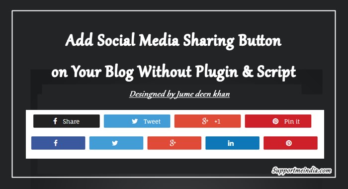 Add social media share buttons on WordPress