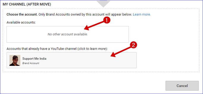 Choose the account