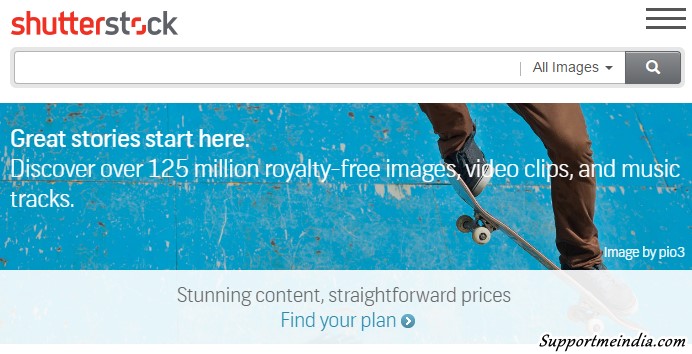 1. Shutterstock: Free Image, Video Clip & Music Tracks