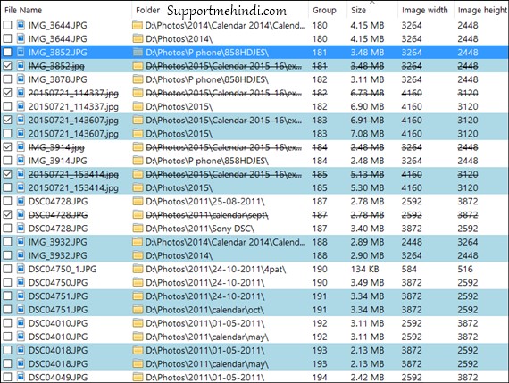 Duplicate Files List Of Size