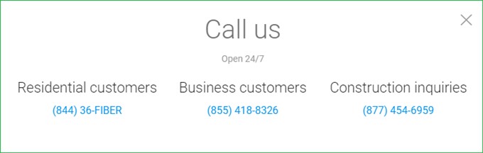 Google Fiber help number