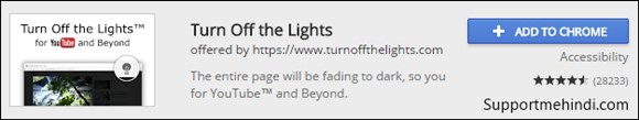 Turn off The Lights Google Chrome Extensions For YouTube 