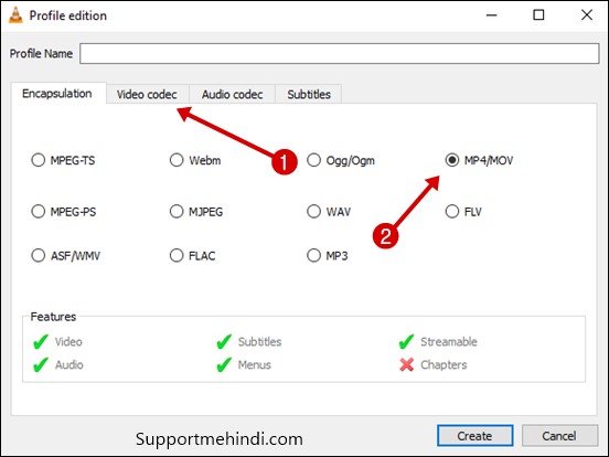 MP4 Convert Profile VLC Media Profile