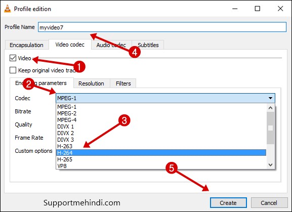 Settings Record Screen VLC Media Player