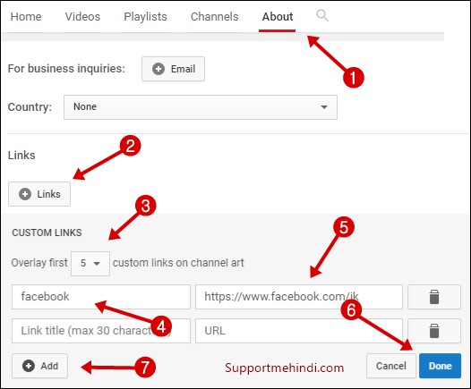 YouTube Channel Art Par Social Links Kaise Add Kare