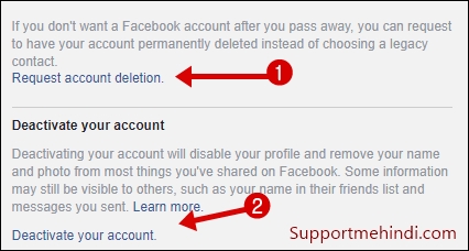 Delete and Deactivate Your Facebook Account