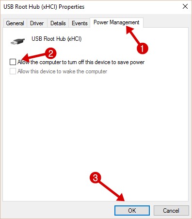 Allow The Computer to Turn Off this Device to Save the Power