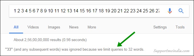 Google Search Limits