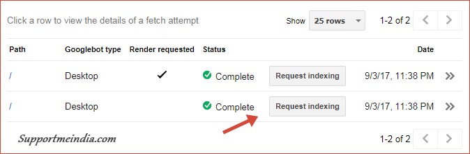 Request Indexing