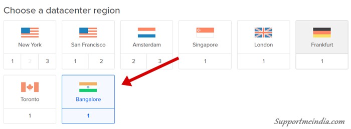 Choose a datacenter region