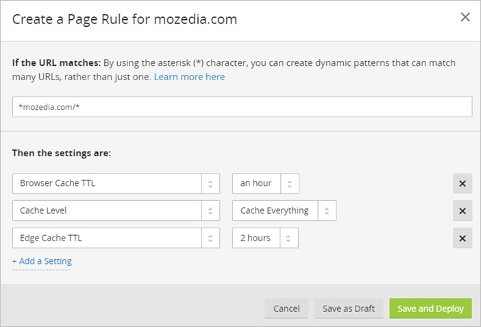 Cloudflare Cache HTML Content Page Rules