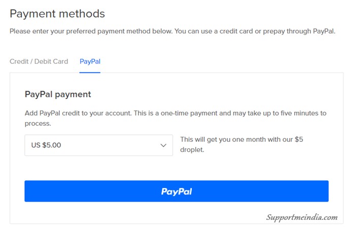 DigitalOcean Payment Method