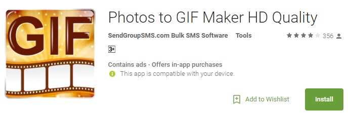 Photos to GIF Maker HD Quality
