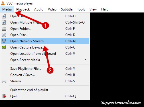 VLC Open Network Steam Feature