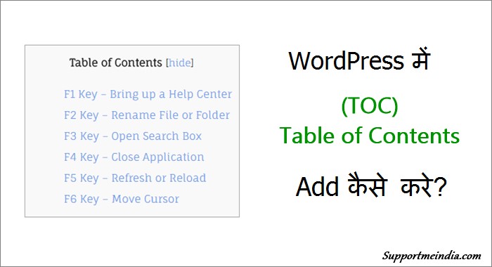 WordPress Table of Contents