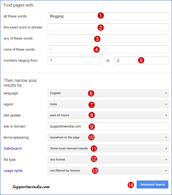 Google Advanced Search Tips