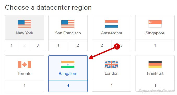Choose a datacenter region