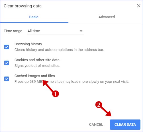 Clear Cache And Browsing Data - Make Chrome Faster