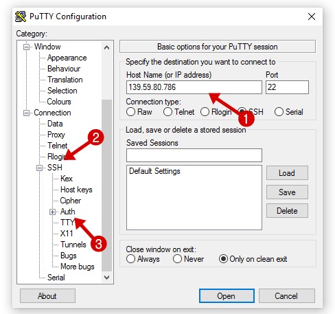 Connect DigitalOcean Droplet with PUTTY 2