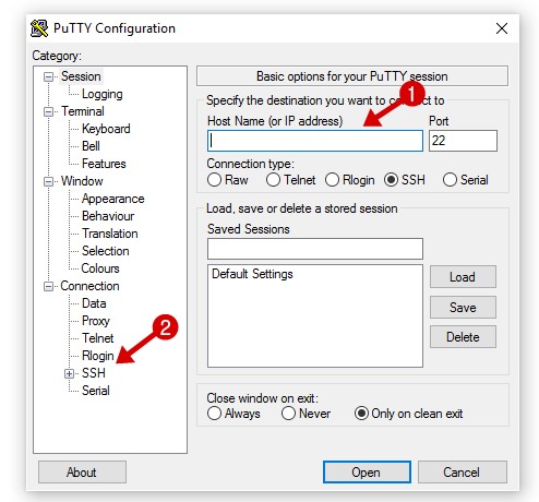 PUTTY Configuration